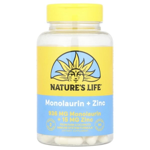 Nature's Life Monolaurin + Zinc 90 Capsules