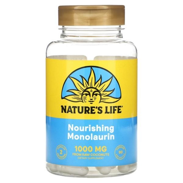 Nature's Life Nourishing Monolaurin 1000 mg 90 Capsules (500 mg per Capsule)