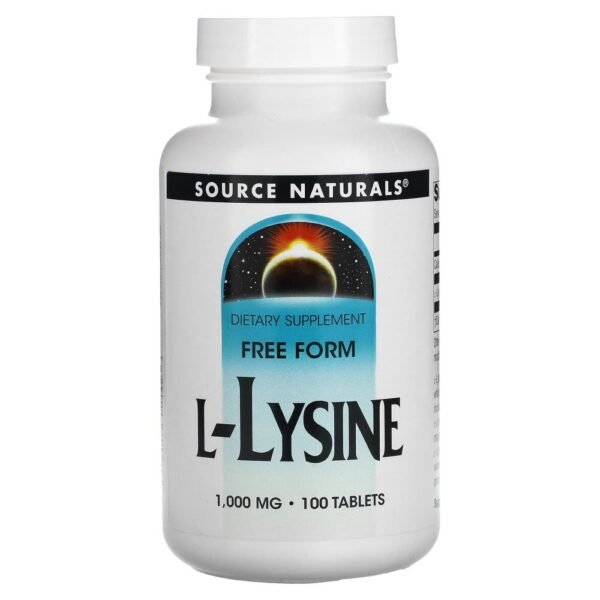Source Naturals L-Lysine 1000 mg 100 Tablets
