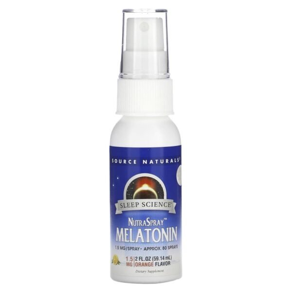 Source Naturals Sleep Science NutraSpray Melatonin Orange 1.5 mg 59.14ml