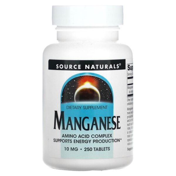 Source Naturals Manganese 10 mg 250 Tablets