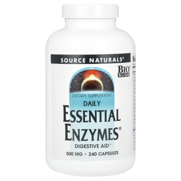 Source Naturals Daily Essential Enzymes 500 mg 240 Capsules