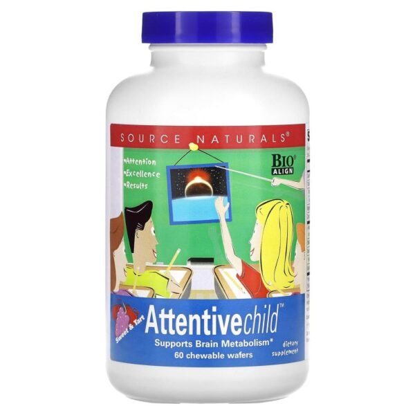 Source Naturals Attentive Child™ Sweet & Tart 60 Chewable Wafers
