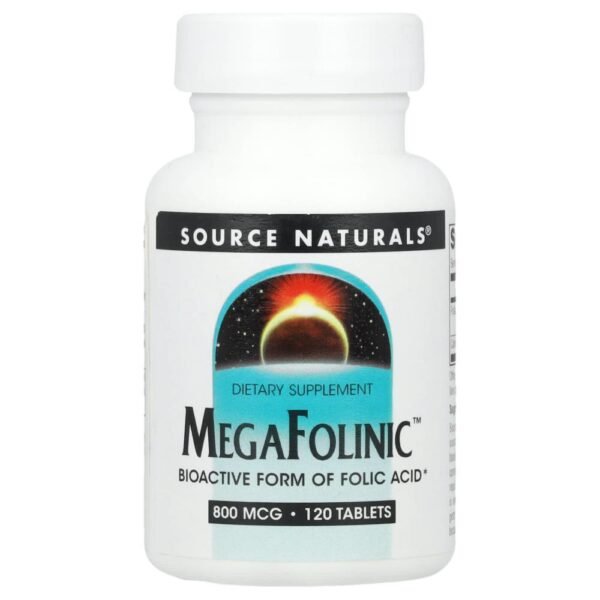 Source Naturals MegaFolinic™ 800 mcg 120 Tablets