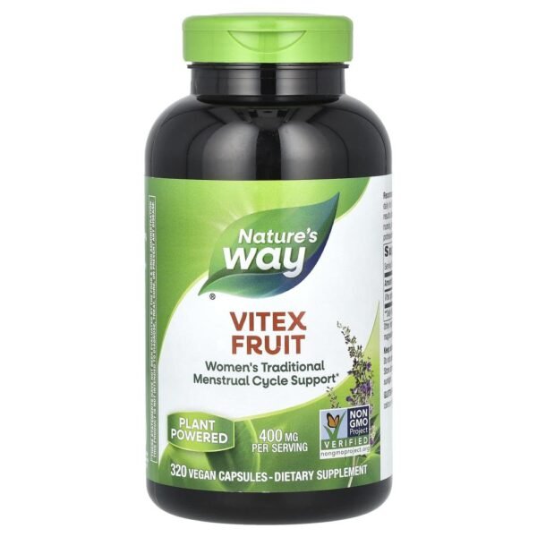 Nature's Way Vitex Fruit 400 mg 320 Vegan Capsules