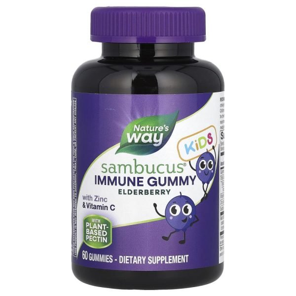 Nature's Way Sambucus® Kids Immune Gummy with Zinc & Vitamin C Elderberry 60 Gummies