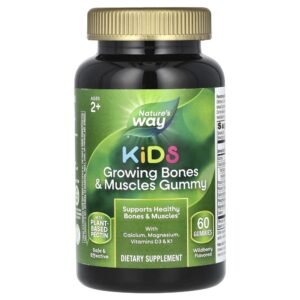 Nature's Way Kids Growing Bones & Muscles Gummy Ages 2 + Wildberry 60 Gummies