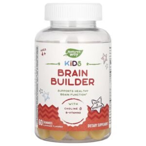Nature's Way Kids Brain Builder Gummies Ages 4+ Lemonade 60 Gummies