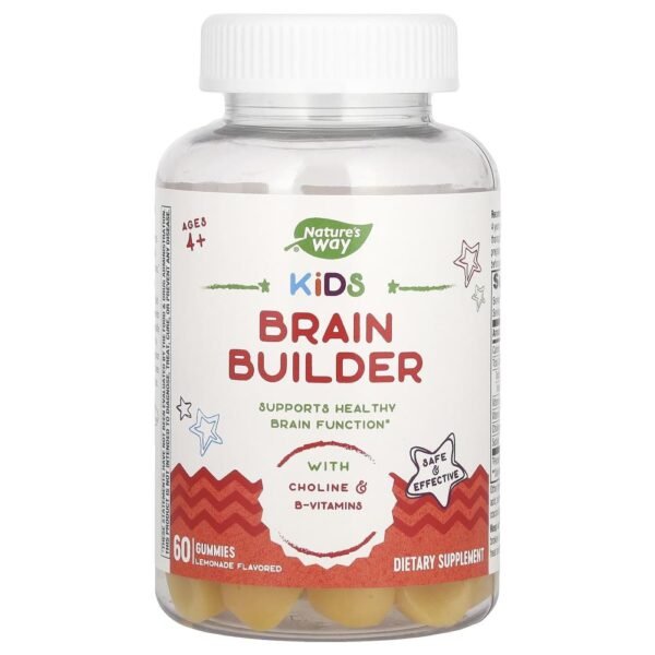 Nature's Way Kids Brain Builder Gummies Ages 4+ Lemonade 60 Gummies