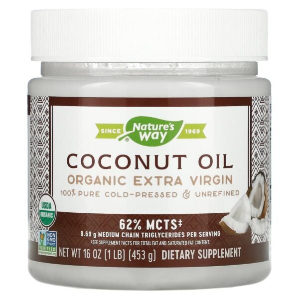 Nature's Way Organic Coconut Oil Extra Virgin 453g