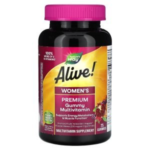 Nature's Way Alive! Women's Premium Gummy Multivitamin Grape Cherry & Blueberry Acai 75 Gummies