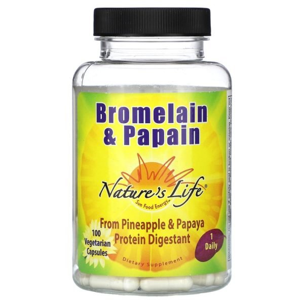 Nature's Life Bromelain & Papain 100 Vegetarian Capsules
