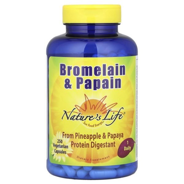 Nature's Life Bromelain & Papain 250 Vegetarian Capsules