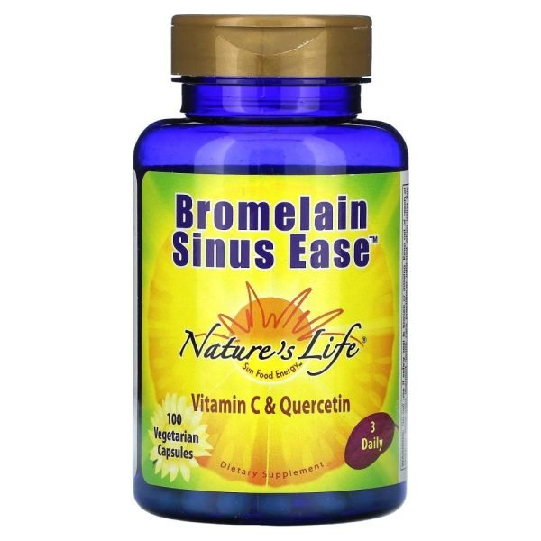 Nature's Life Bromelain Sinus Ease 100 Vegetarian Capsules