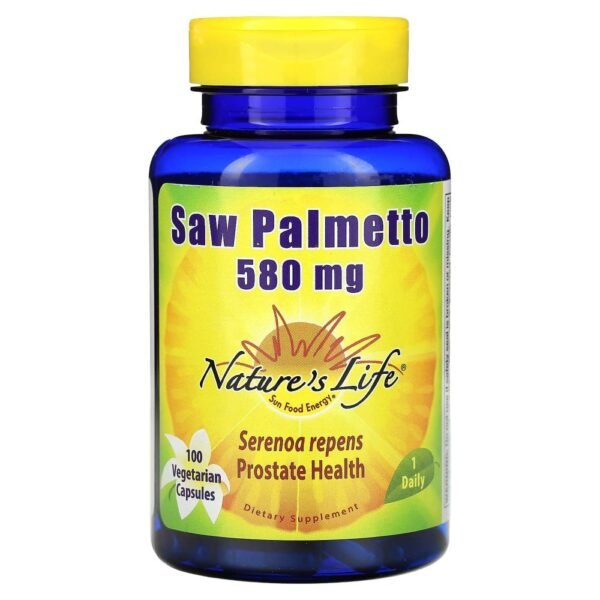 Nature's Life Saw Palmetto 580 mg 100 Vegetarian Capsules