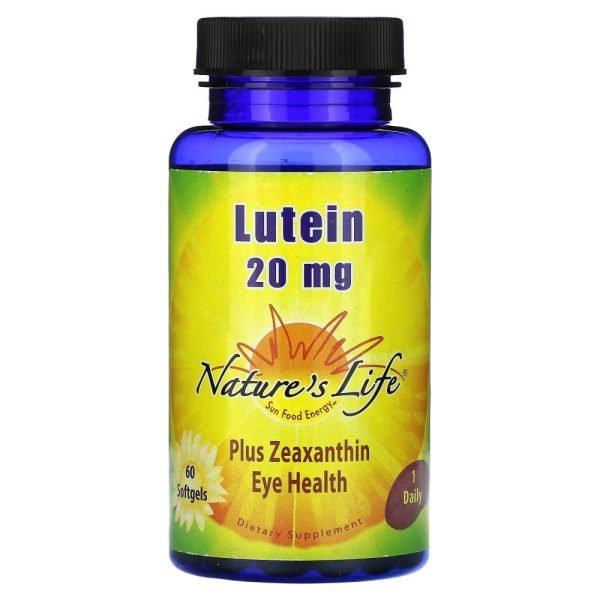 Nature's Life Lutein 20 mg 60 Softgels