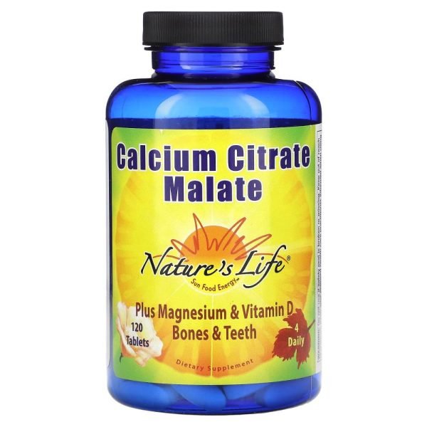 Nature's Life Calcium Citrate Malate 120 Tablets
