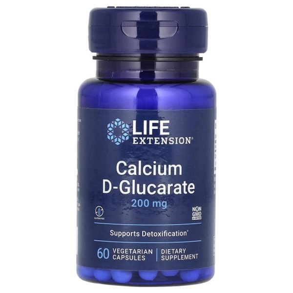 Life Extension Calcium D-Glucarate 200 mg 60 Vegetarian Capsules