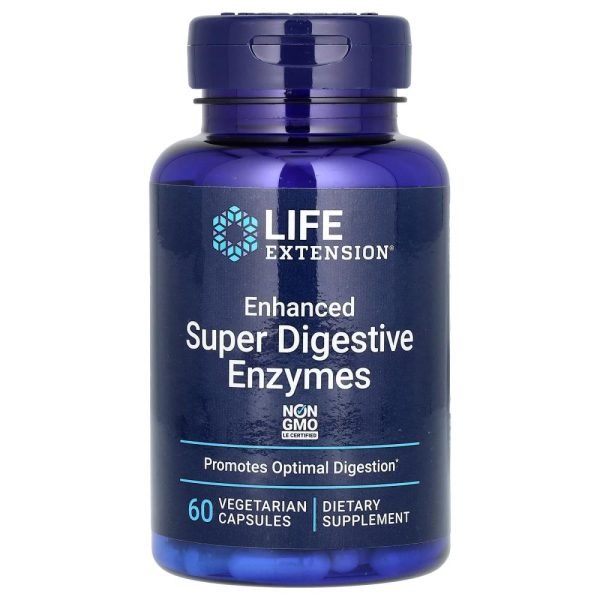 Life Extension Enhanced Super Digestive Enzymes 60 Vegetarian Capsules