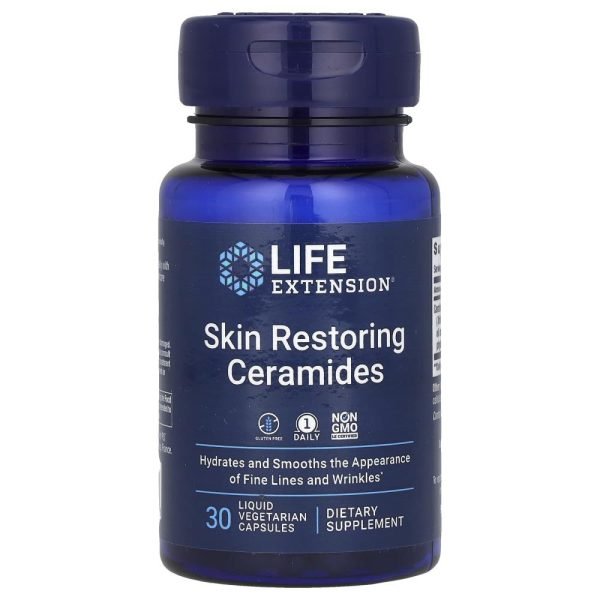 Life Extension Skin Restoring Ceramides 30 Liquid Vegetarian Capsules