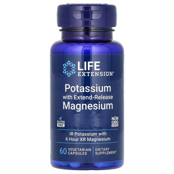 Life Extension Potassium with Extend-Release Magnesium 60 Vegetarian Capsules
