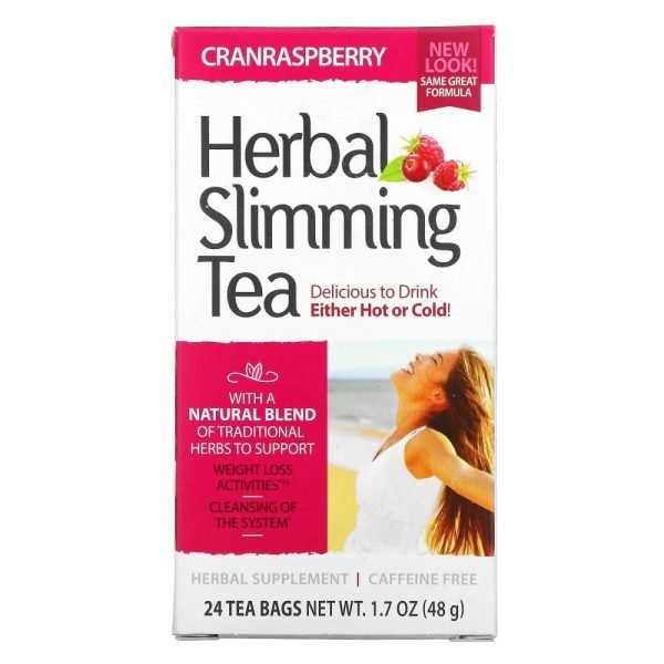 21st Century Herbal Slimming Tea Cranraspberry Caffeine Free 24 Tea Bags 48g
