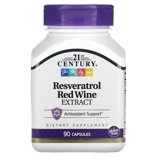 21st Century Resveratrol Red Wine Extract 90 Capsules