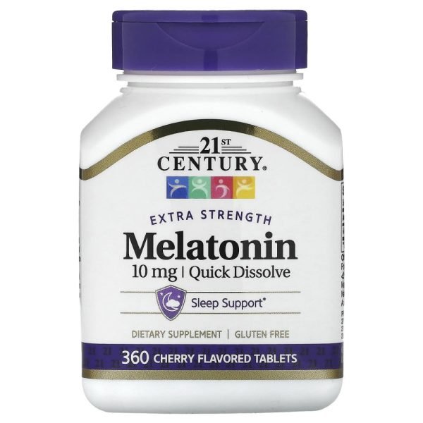 21st Century Extra Strength Quick Dissolve Melatonin Cherry 10 mg 360 Tablets