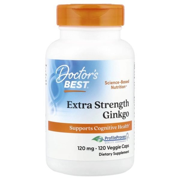 Doctor's Best Extra Strength Ginkgo 120 mg 120 Veggie Caps