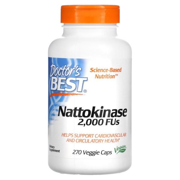 Doctor's Best Nattokinase 2000 FUs 270 Veggie Caps