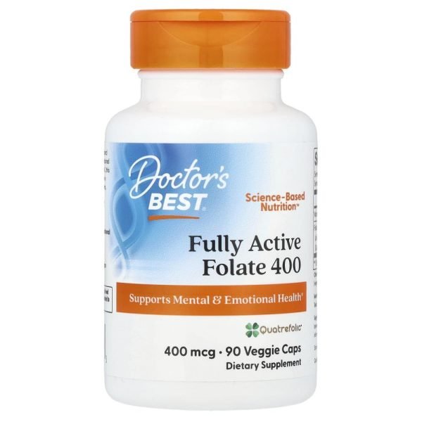 Doctor's Best Fully Active Folate 400 400 mcg 90 Veggie Caps