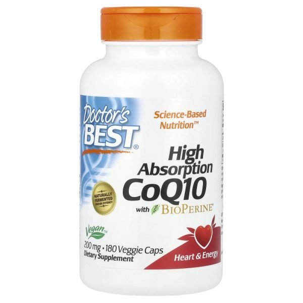 Doctor's Best High Absorption CoQ10 with BioPerine® 200 mg 180 Veggie Caps