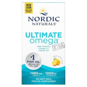 Nordic Naturals Ultimate Omega Xtra Lemon 1480 mg 60 Soft Gels (740 mg per Soft Gel)