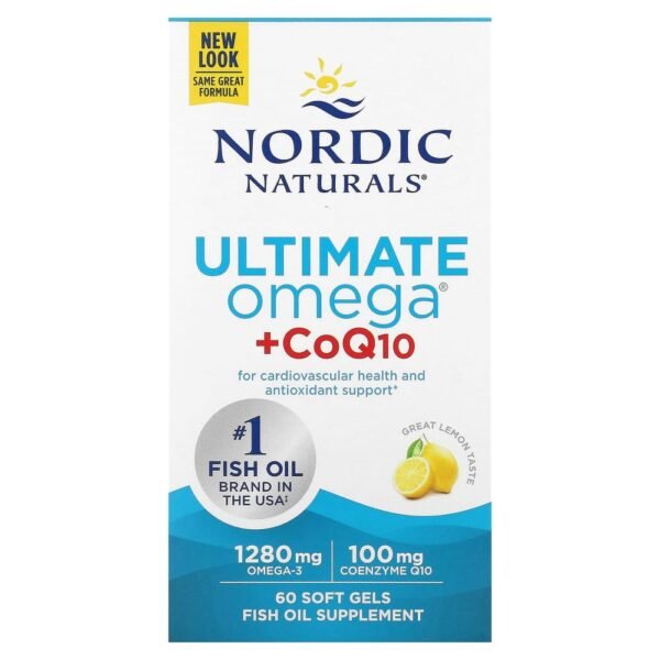 Nordic Naturals Ultimate Omega + CoQ10 Lemon 60 Soft Gels
