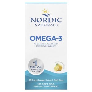 Nordic Naturals Omega-3 Great Lemon 690 mg 120 Soft Gels (345 mg per Soft Gel)