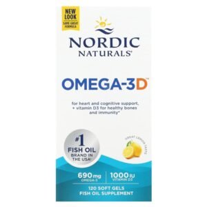 Nordic Naturals Omega-3D Lemon 120 Soft Gels