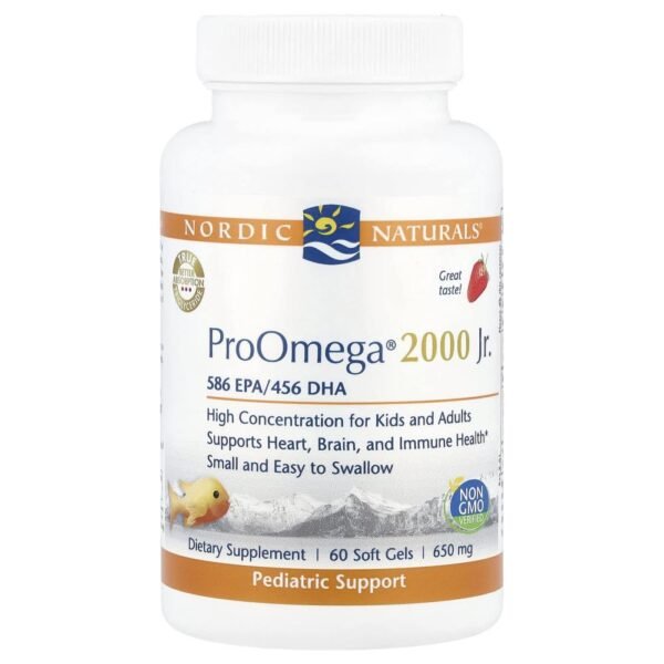 Nordic Naturals ProOmega® 2000 Jr. Strawberry 650 mg 60 Soft Gels