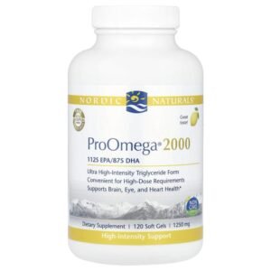 Nordic Naturals ProOmega® 2000 Lemon 1250 mg 120 Soft Gels (625 mg per Soft Gel)