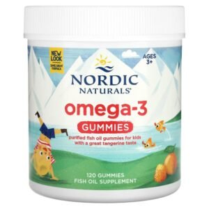 Nordic Naturals Omega-3 Gummies Ages 3+ Tangerine 120 Gummies