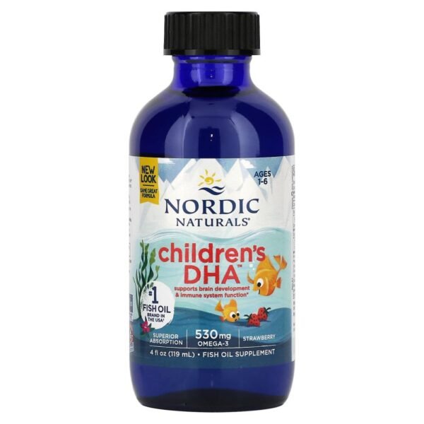 Nordic Naturals Children's DHA Ages 1-6 Strawberry 530 mg 4(119 530mgper1/2Tsp