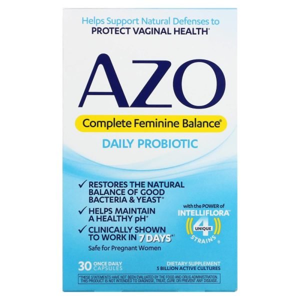 AZO Complete Feminine Balance Daily Probiotic 5 Billion 30 Once Daily Capsules