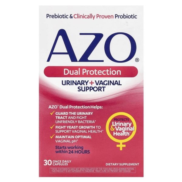 AZO Dual Protection Urinary + Vaginal Support 30 Once Daily Capsules