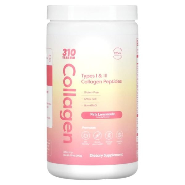 310 Nutrition Collagen Types I & III Collagen Peptides Pink Lemonade 372g
