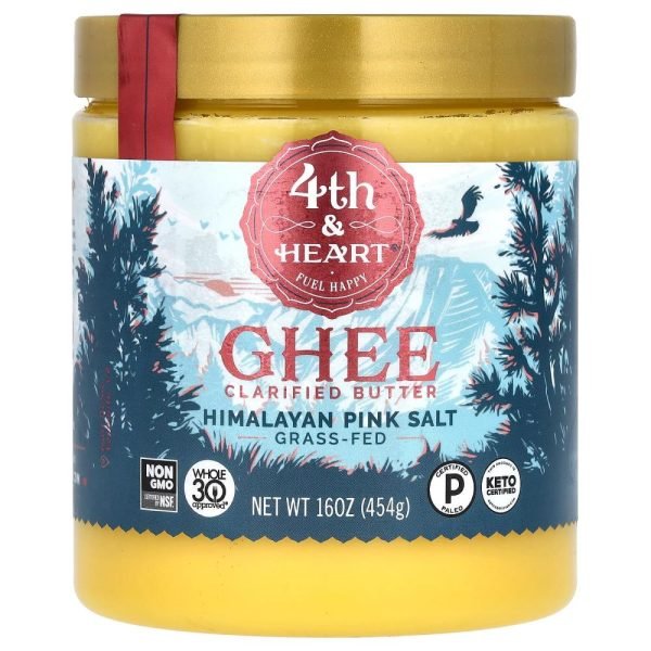 4th & Heart Ghee Clarified Butter Himalayan Pink Salt 454g