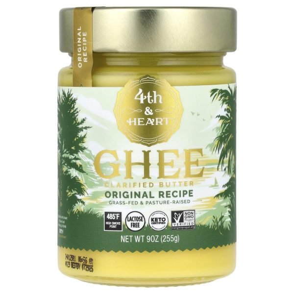 4th & Heart Ghee Clarified Butter Grass-Fed Original Recipe 255g
