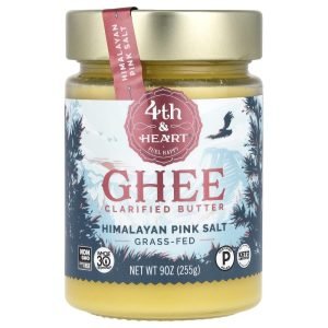 4th & Heart Ghee Clarified Butter Grass-Fed Himalayan Pink Salt 225g