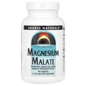 Source Naturals Magnesium Malate 3750 mg 90 Tablets (1250 mg Per Tablet)