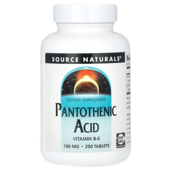 Source Naturals Pantothenic Acid 100 mg 250 Tablets