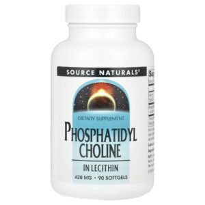 Source Naturals Phosphatidyl Choline in Lecithin  420 mg  90 Softgels