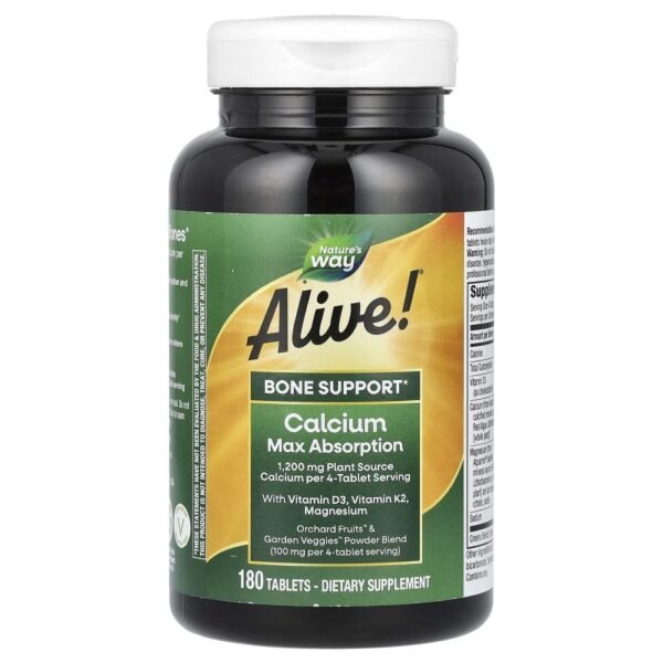 Nature's Way Alive! Calcium Max Absorption 180 Tablets